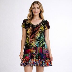 Jams World Multicolor Tropical Dress Medium